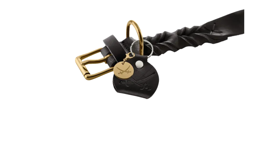 Hundhalsband Sansibar Solid Cow Leather Mörkbrun
