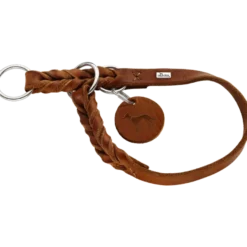 Hundhalsband Ställbart Solid Education Halvstryp Cognac