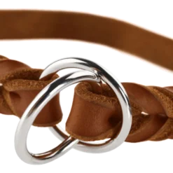 Hundhalsband Ställbart Solid Education Halvstryp Cognac