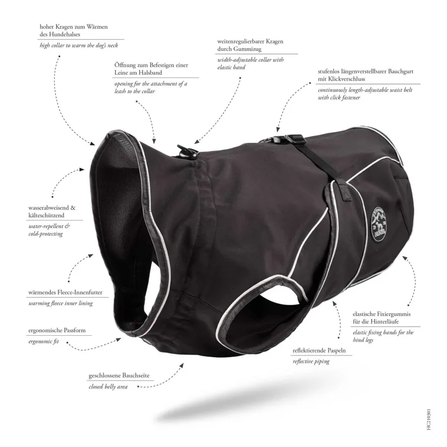 Hunter Coat Uppsala Softshell black 50 cm