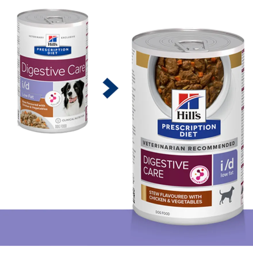 i/d Digestive Care Low Fat Chicken & Veg Stew Canned - Wet Dog Food 354 g x 12