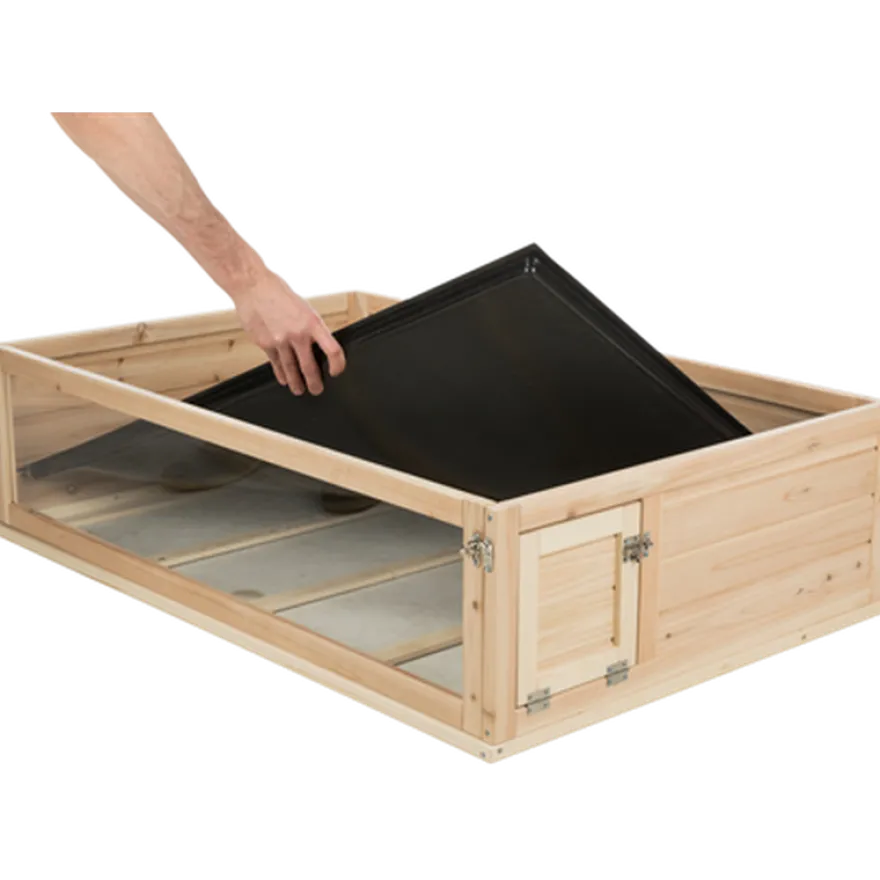 Innendørs løpegård for små kjæledyr Tre/Plast Brun 114 x 74 cm