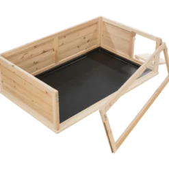Innendørs løpegård for små kjæledyr Tre/Plast Brun 114 x 74 cm