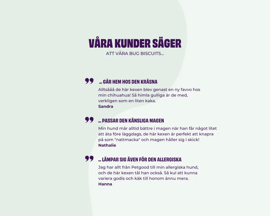 Insektbaserte hundekjeks i 6-pakning