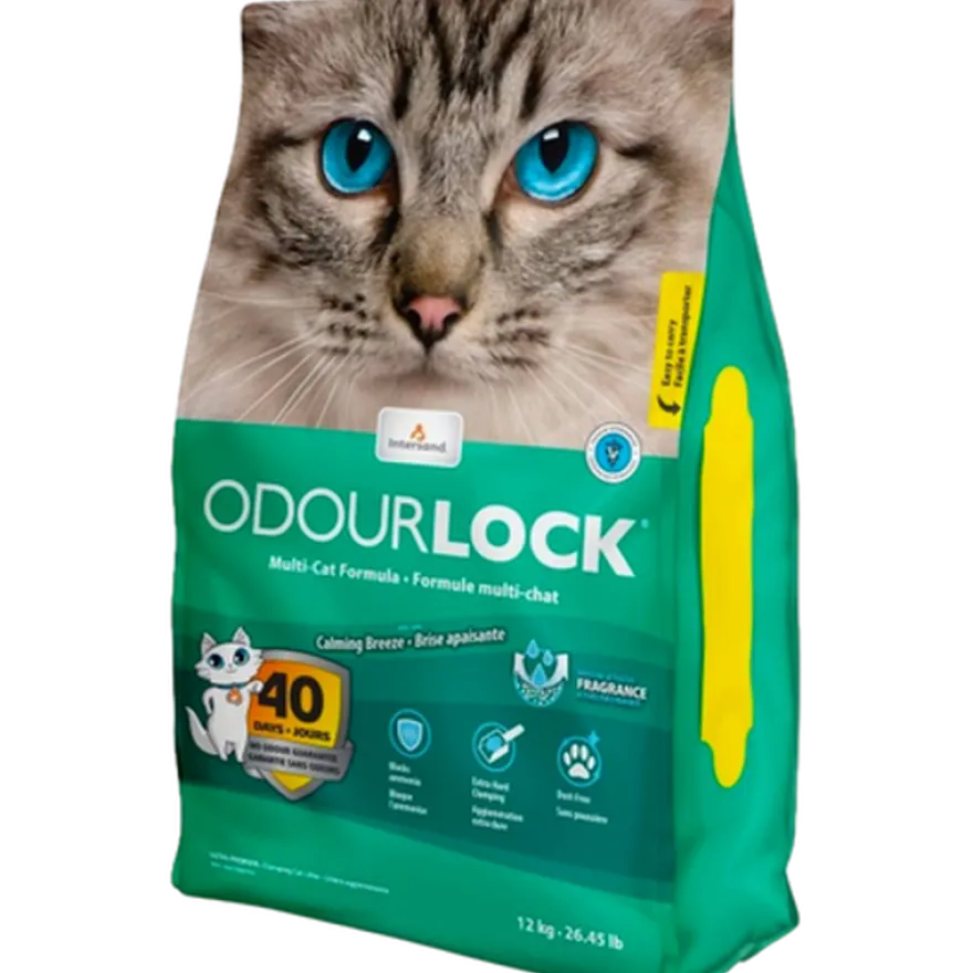 Intersand Odour Lock Calming Breeze Multi Cat Formula - Cat Litter 12 kg