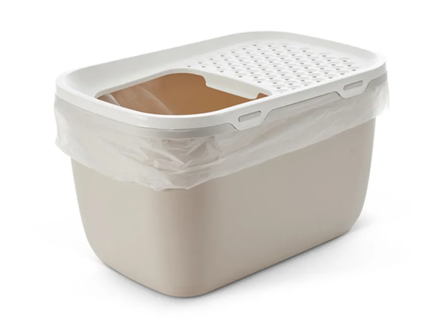 Katteboks Hop i Giant med tak, 74x50x43cm, Beige