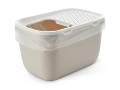 Katteboks Hop i Giant med tak, 74x50x43cm, Beige