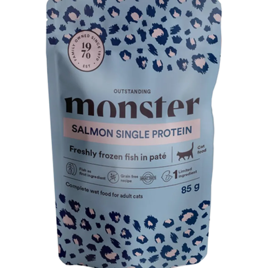 Katteposer Adult Laks 85 g x 8 stk - porsjonsposer