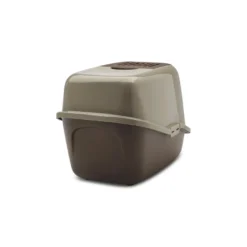 Kattetoalett Nestor med tak brun 56x39x38cm