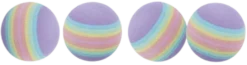 Kattleksak Rainbow-baller 4-pakning 3,5 cm