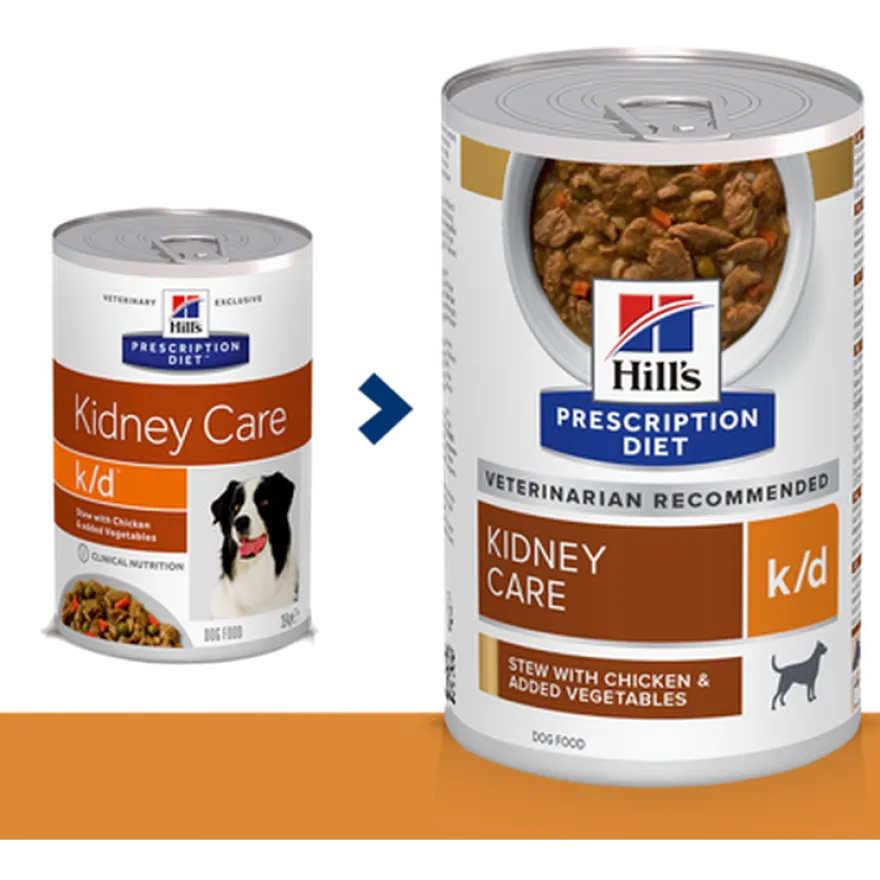 k/d Kidney Care Kylling & Grønnsaker Stew Hermetikk - Våtfôr for hund 354 g x 12