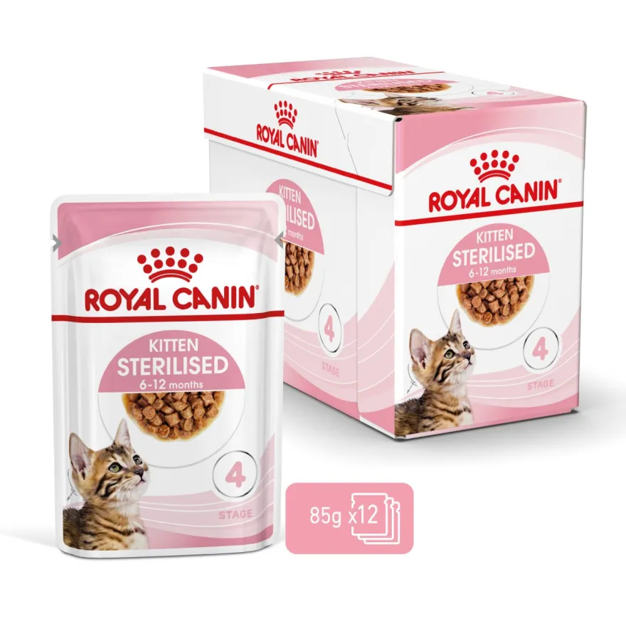 Kitten Sterilised Gravy Våtfôr for kattunger 85 g x 12 stk
