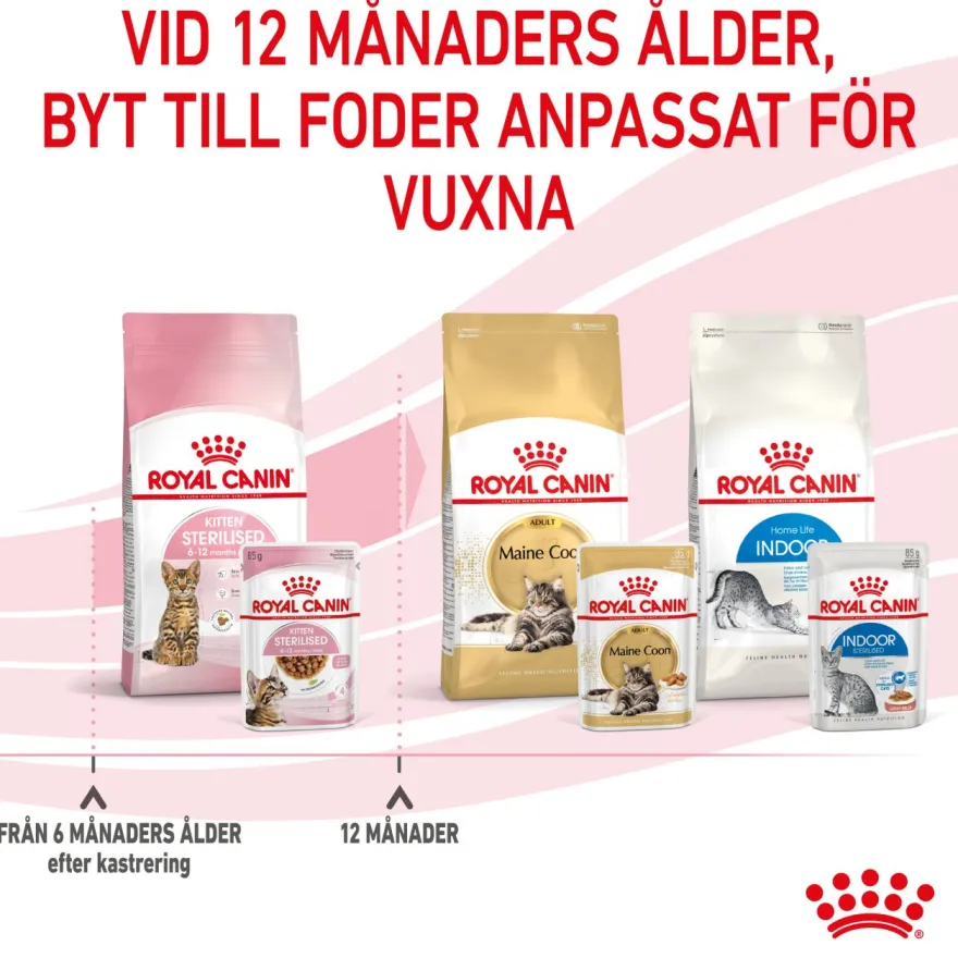 Kitten Sterilised Gravy Våtfôr for kattunger 85 g x 12 stk