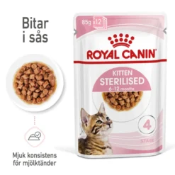Kitten Sterilised Gravy Våtfôr for kattunger 85 g x 12 stk