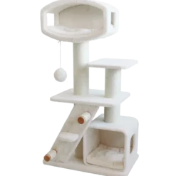 Kloretre til katt Broad Peak, 80x48x150cm, Offwhite