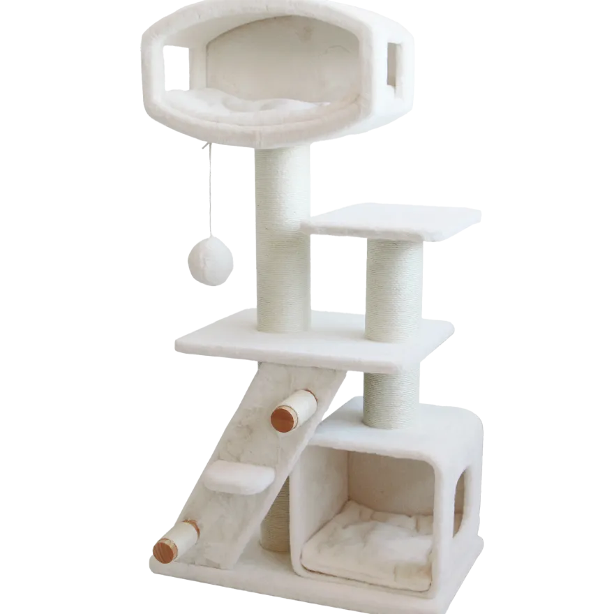 Kloretre til katt Broad Peak, 80x48x150cm, Offwhite