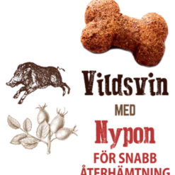 Knasende snacks for hund Villsvin og nyperoser 200 g