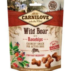 Knasende snacks for hund Villsvin og nyperoser 200 g