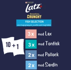Latz Sensations Knasende fisk i gelé 10x85 g