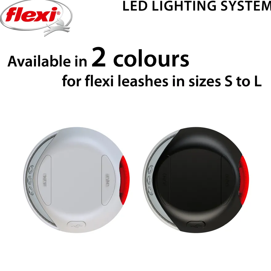 LED-belysningssystem integrert med batteri + USB, svart