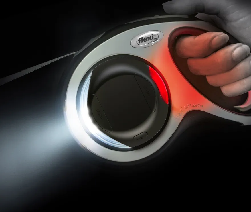 LED-belysningssystem integrert med batteri + USB, svart