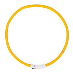 Led halsbånd gult - One Size