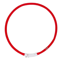 Led halsbånd rødt - One size