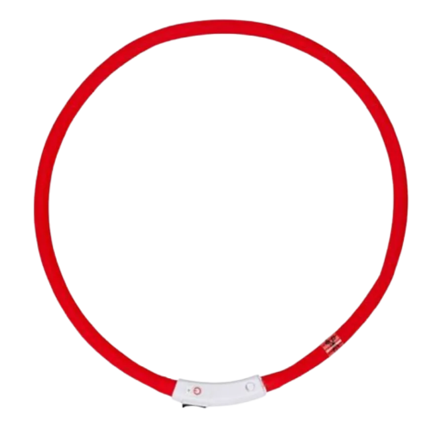 Led halsbånd rødt - One size