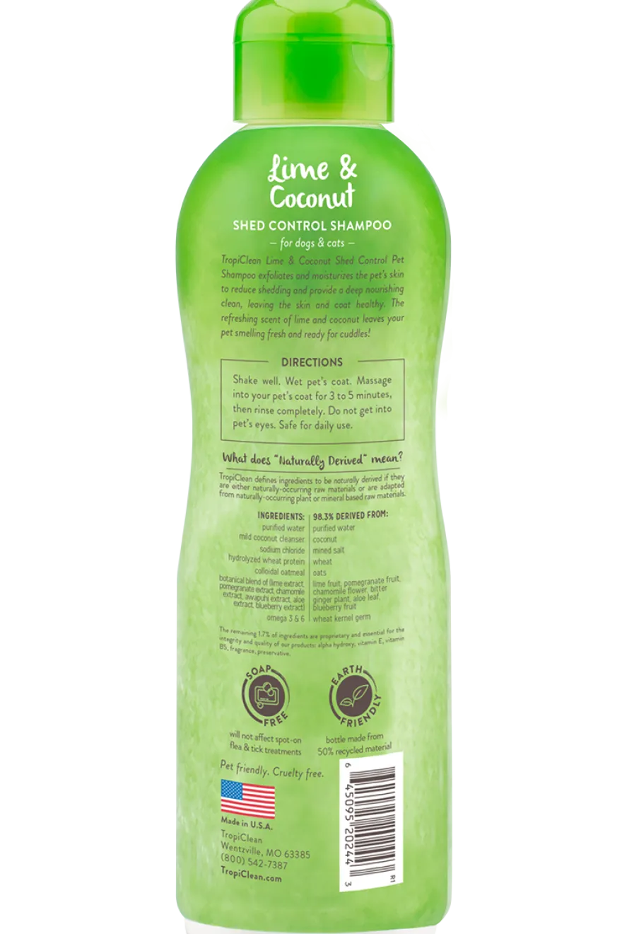 Lime & Coconut Shed Control Shampoo for kjæledyr 355 ml