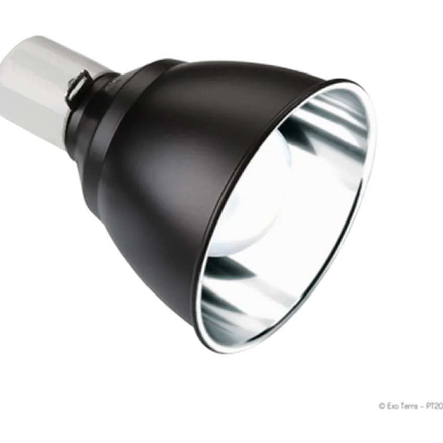 Lyskuppel - UV-reflektorlampe i aluminium, svart 75 W, 14 cm