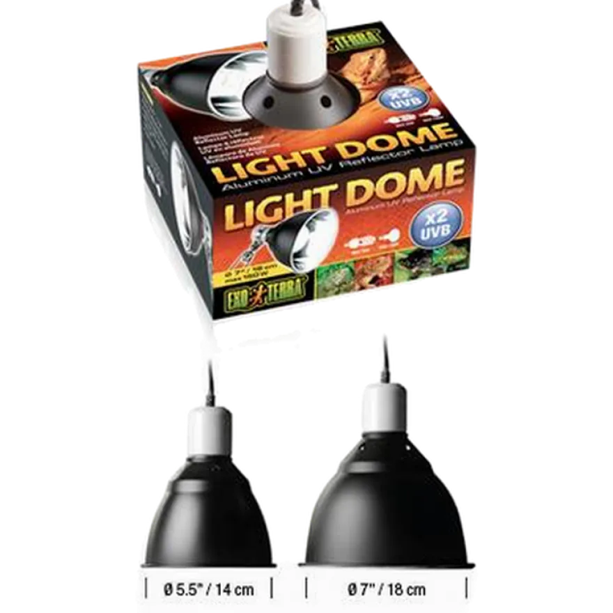 Lyskuppel - UV-reflektorlampe i aluminium, svart 75 W, 14 cm