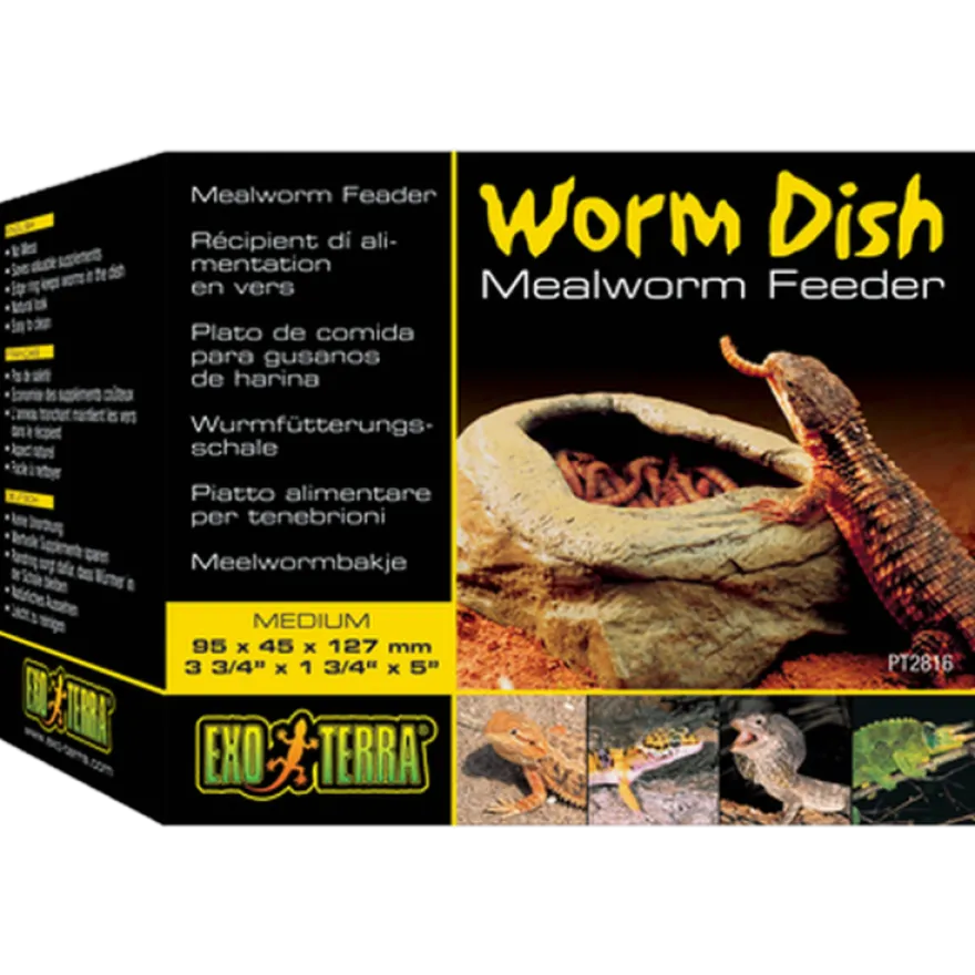 Maskeskål - Mealworm Feeder for reptiler Brun 13 x 9,5 x 4,5 cm