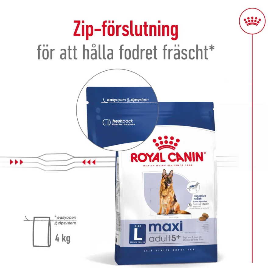 Maxi Adult 5+ tørrfôr for hunder 15 kg