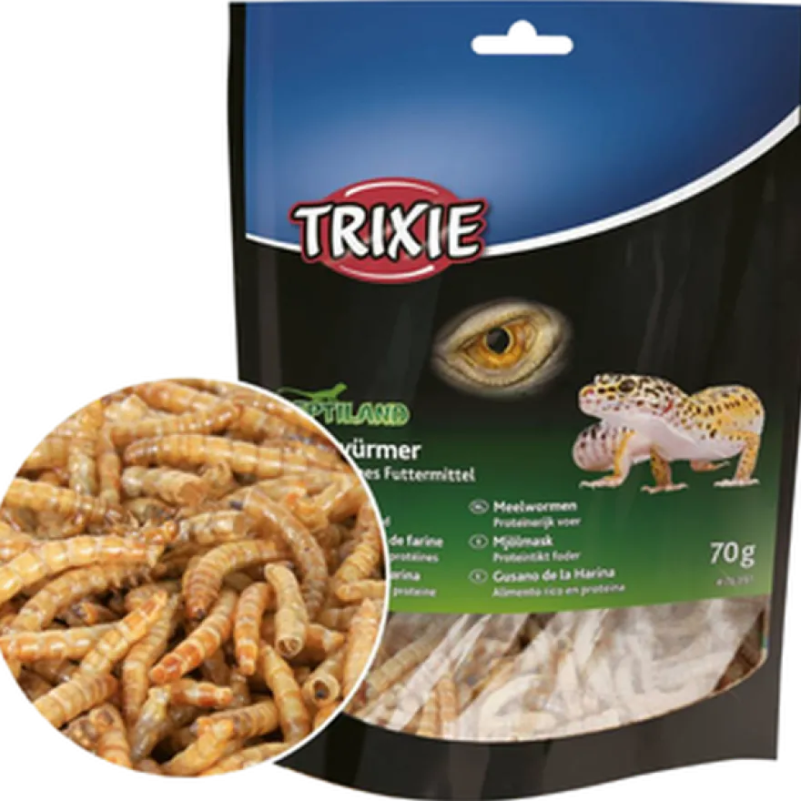 Mealworms for reptiler Tørket Beige 70g