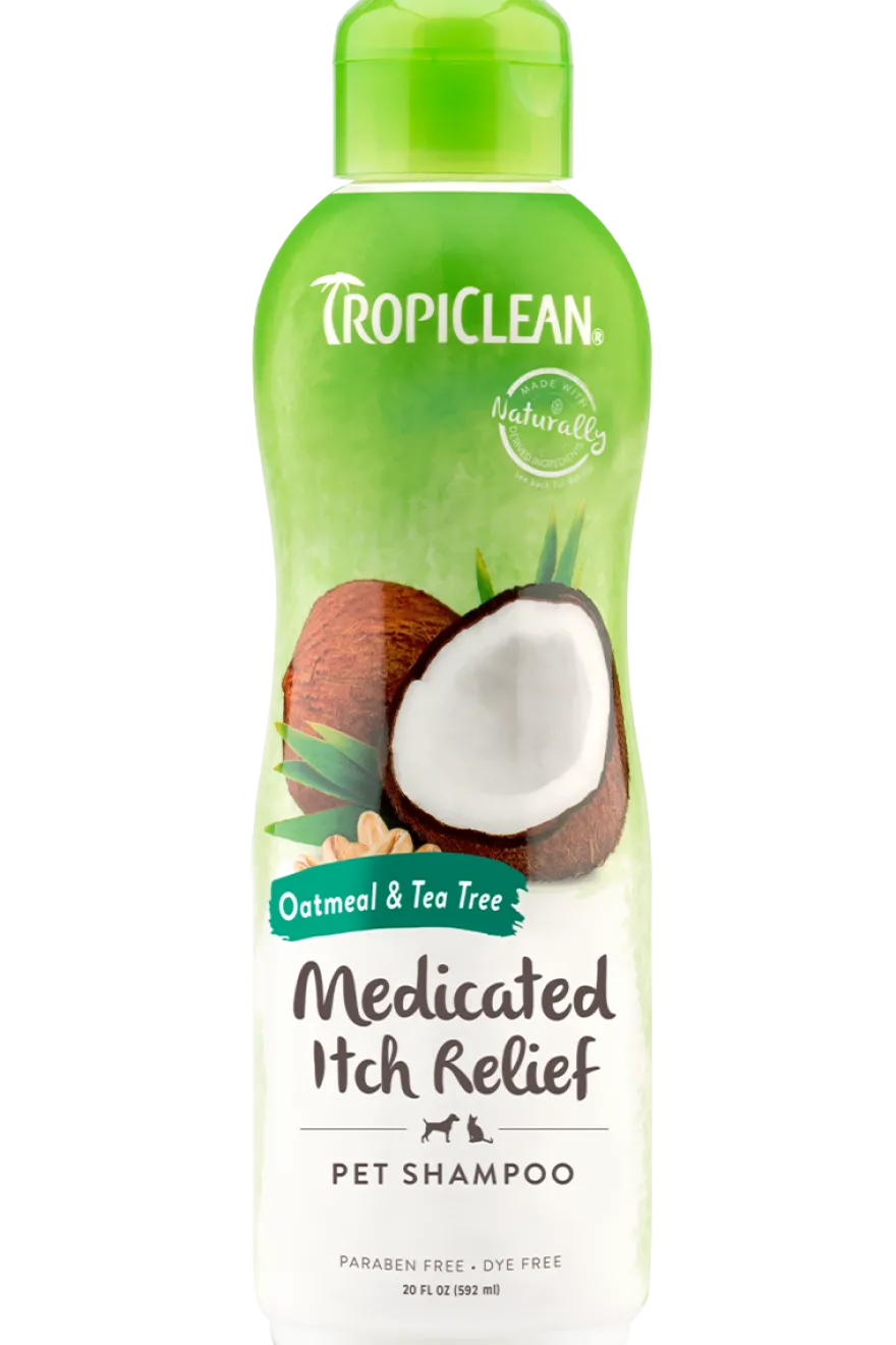 Medisinsk kløesjampo med havremel og tea tree for kjæledyr 355 ml