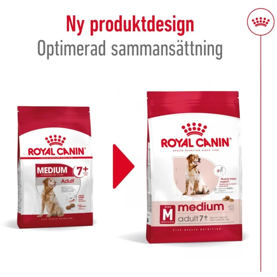 Medium Adult 7+ Tørrfôr for hunder 4 kg