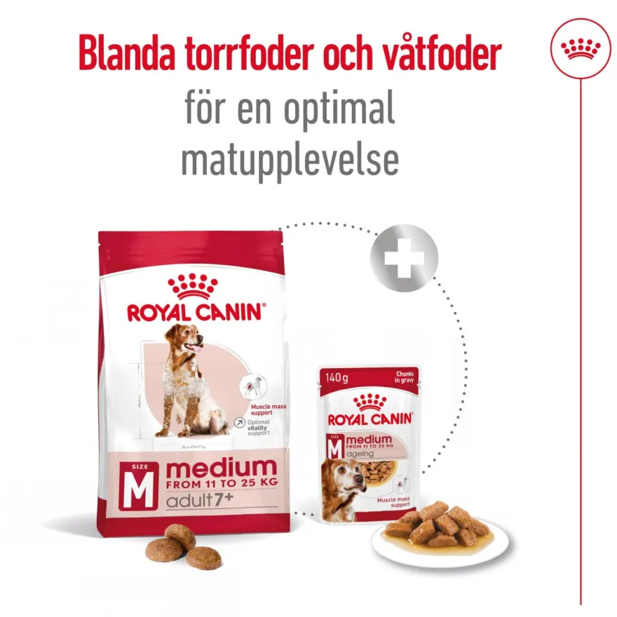 Medium Adult 7+ Tørrfôr for hunder 4 kg