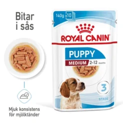 Medium Puppy Våtfôr for valp 140 g x 10 stk