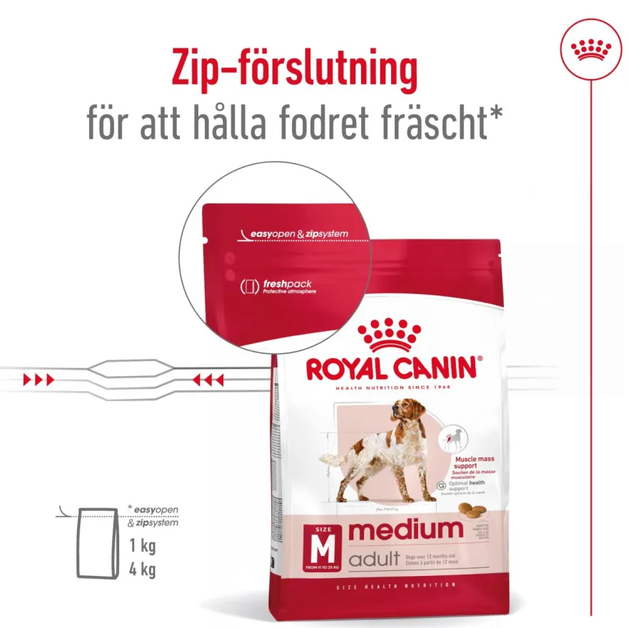Medium Voksen 15 kg + 3 kg