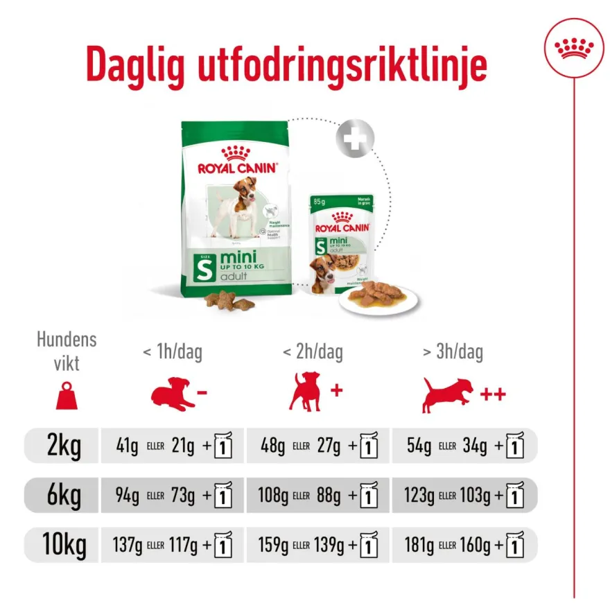 Mini Adult tørrfôr for hunder 8 kg