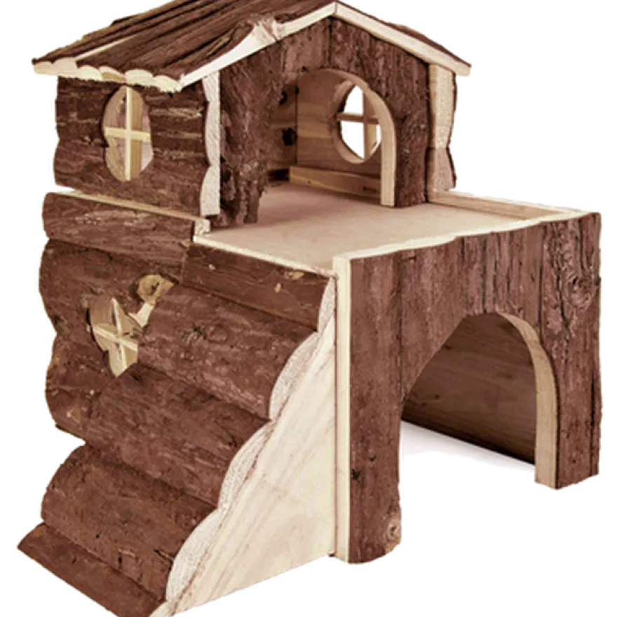 Natural Living Bjork House i naturlig tre Brun 31 x 28 x 29 cm