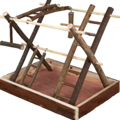Natural Living Lekeplass i naturlig tre brun 35 x 27 x 30 cm