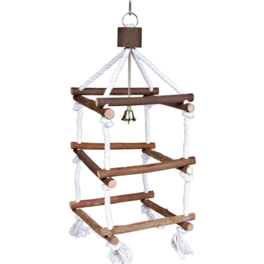 Natural Living Tower med tau og bjelle Brun 34 cm