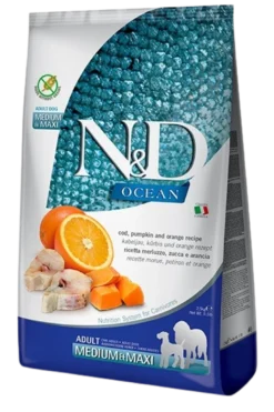 N&D Ocean Cod Pumpkin & Orange Adult Medium/Maxi 12 kg