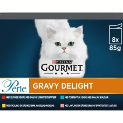 Perle Gravy Delight 85 g x 8 stk.