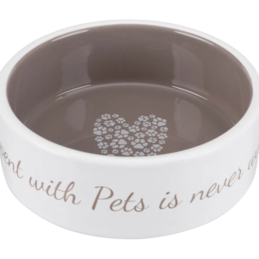 Pet's Home Keramikkskål 0,3 l/ø12 cm Cream/Taupe
