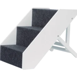Pet Stairs høydejusterbar hundetrapp hvit 67 x 40 cm