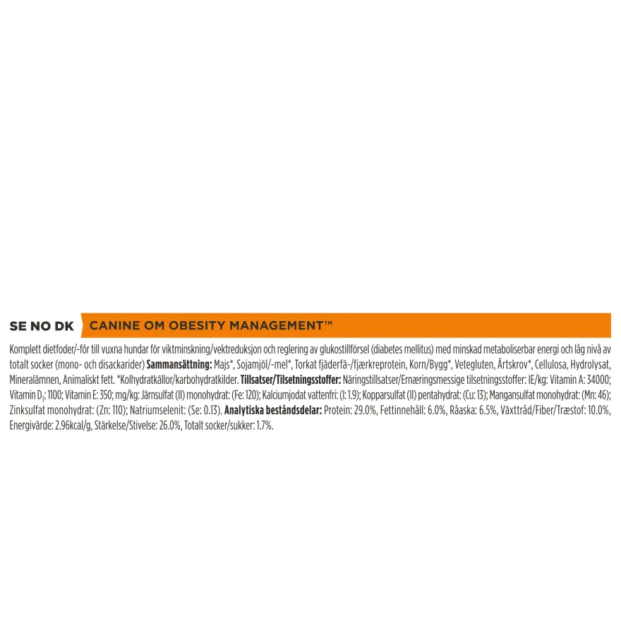 PVD Canine OM Behandling av fedme hos hund 12 kg