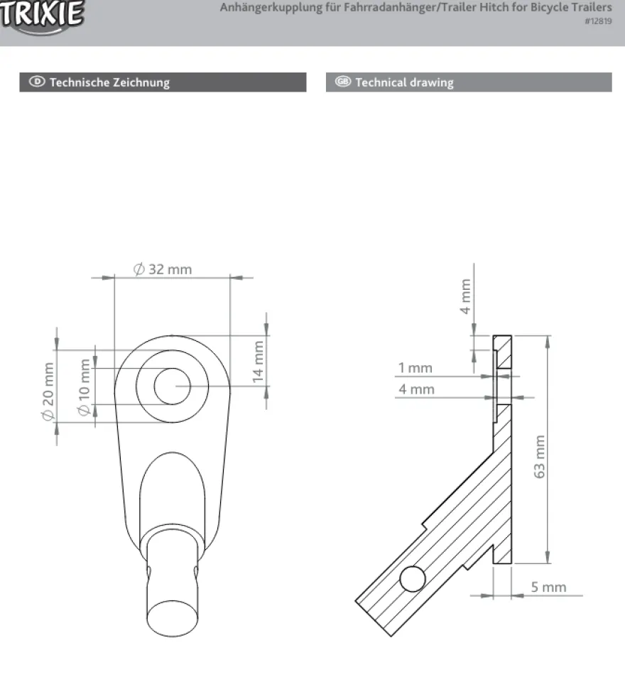 Quick-Fold sykkeltilhenger for hunder