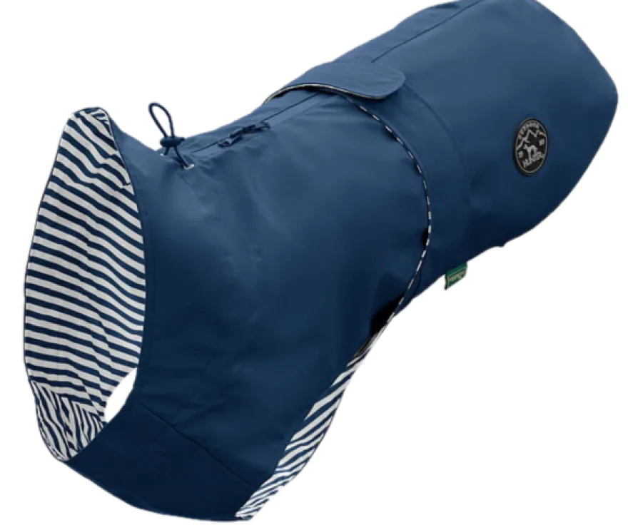 Regnfrakk Milford Blue 70 cm - Med glidelås i nakken